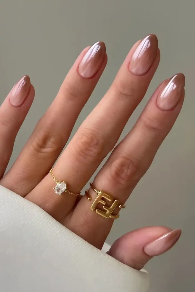 Glazed Brown Ombre Manicure