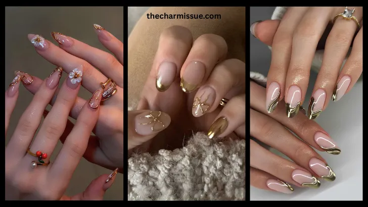 Gold French Tip Nail