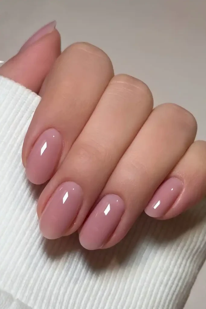 Sheer Rosy Pink Manicure That Looks Effortlessly Beautiful