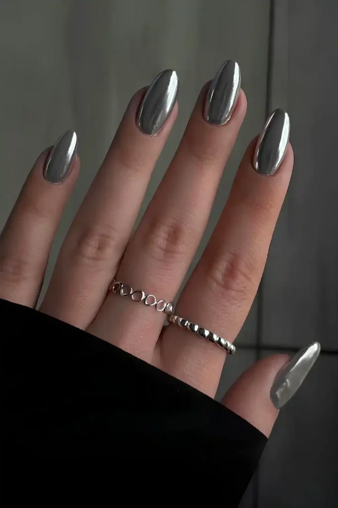 Silver Chrome Manicure