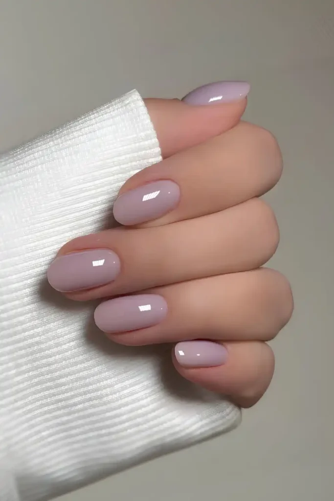 Solid lavender nails