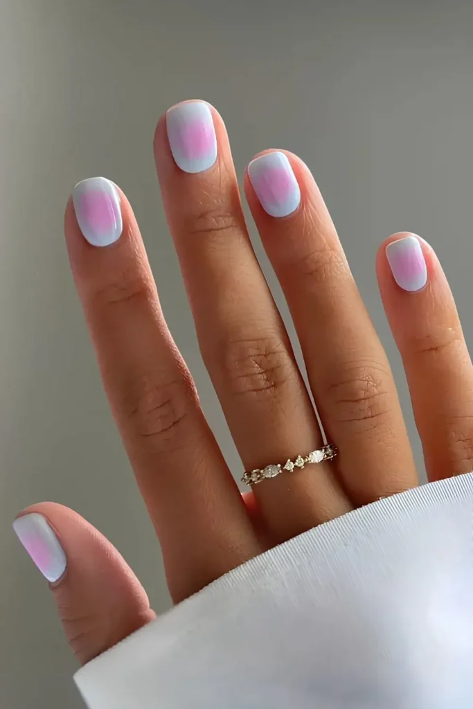 Baby Blue and Pink Aura Mani for a Dreamy Look