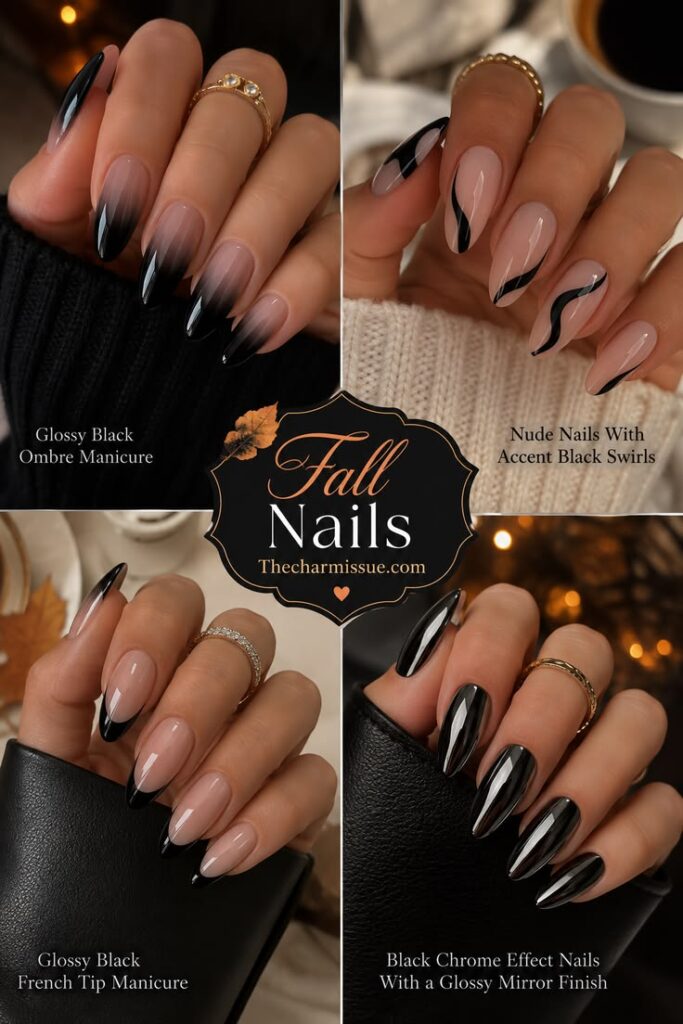 Black Fall Nail Designs