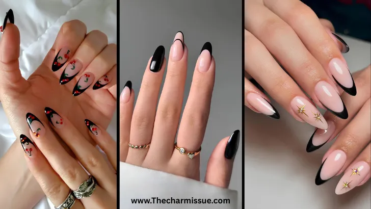 Black French Tip Nails
