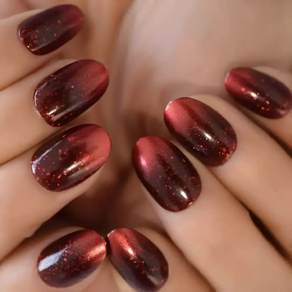 Black and Red Glitter Gradient That Shines Beautifully