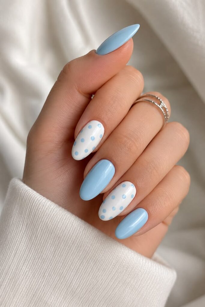 Blue and White Nail Ideas