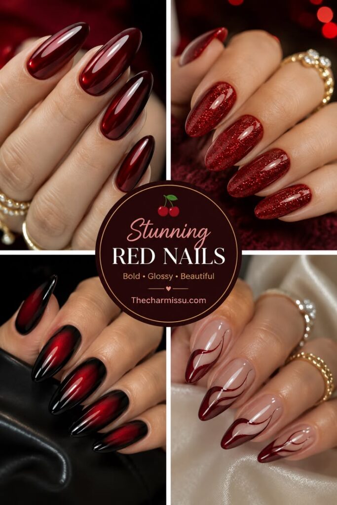 Cherry Red Nails