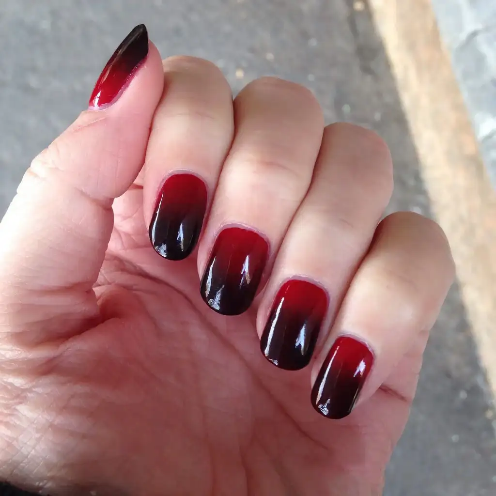 Classic Red to Black Gradient for a Timeless Look