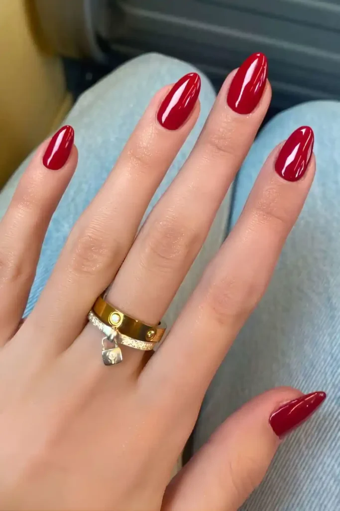 Classic Red Chrome Nails With a Stunning Mirror Finish