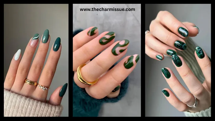 Dark Green Nails