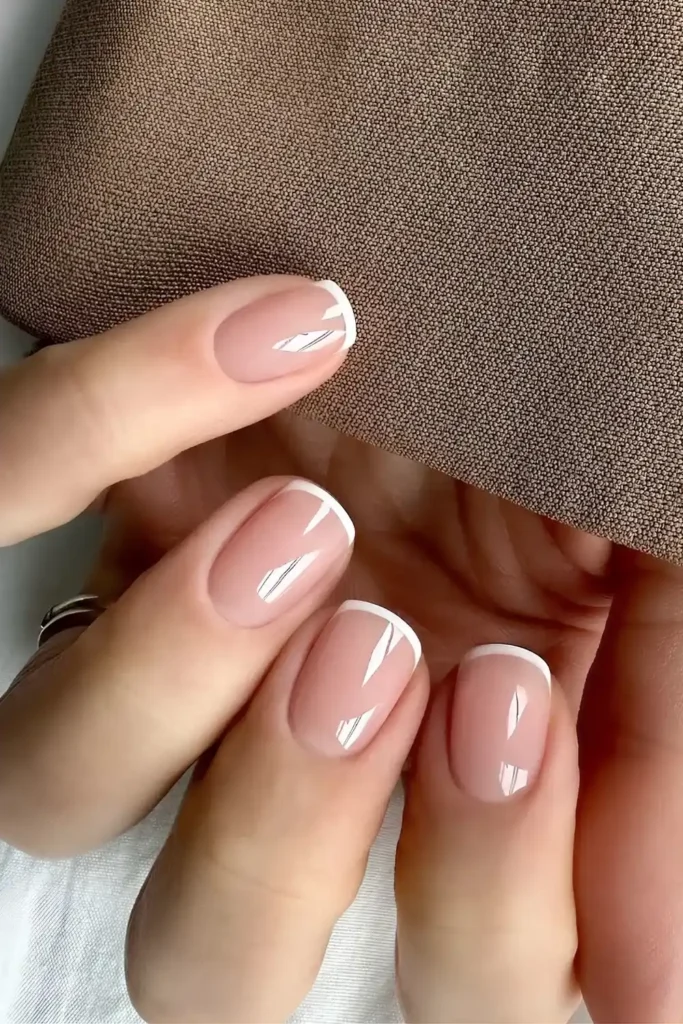 Glossy White Micro French Manicure That Looks Timeless and Elegant