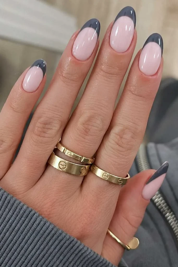 Gray French Tip Manicure That Never Goes Out of Style