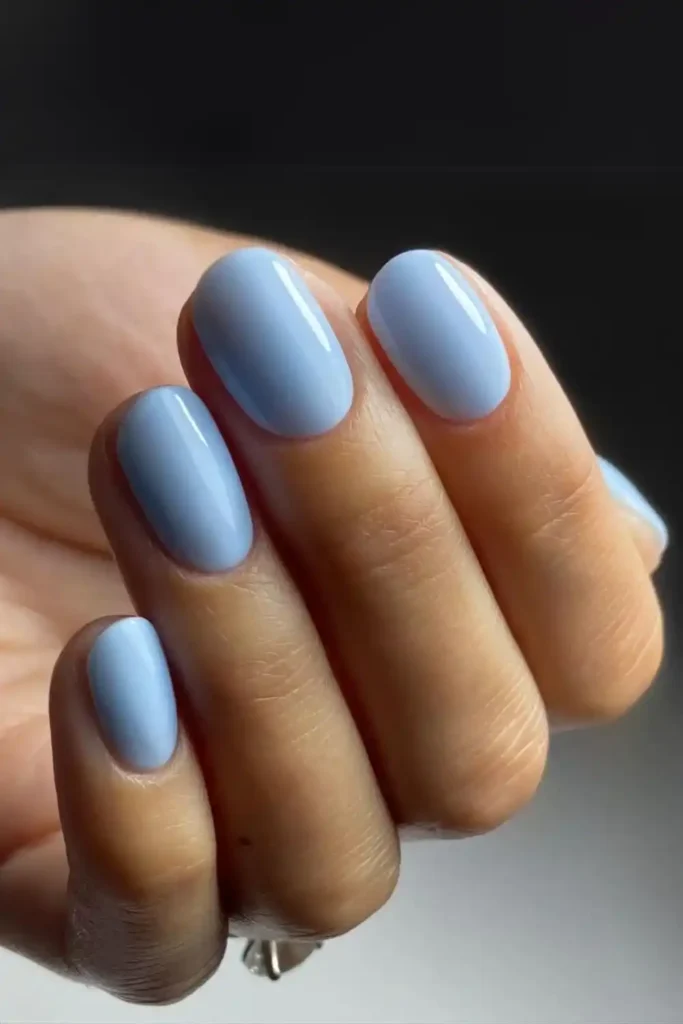 Light Blue Nails for a Soft Elegant Manicure