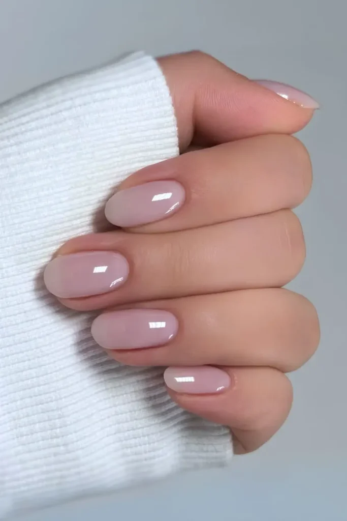Lilac Nude Manicure for a Soft Elegant Finish