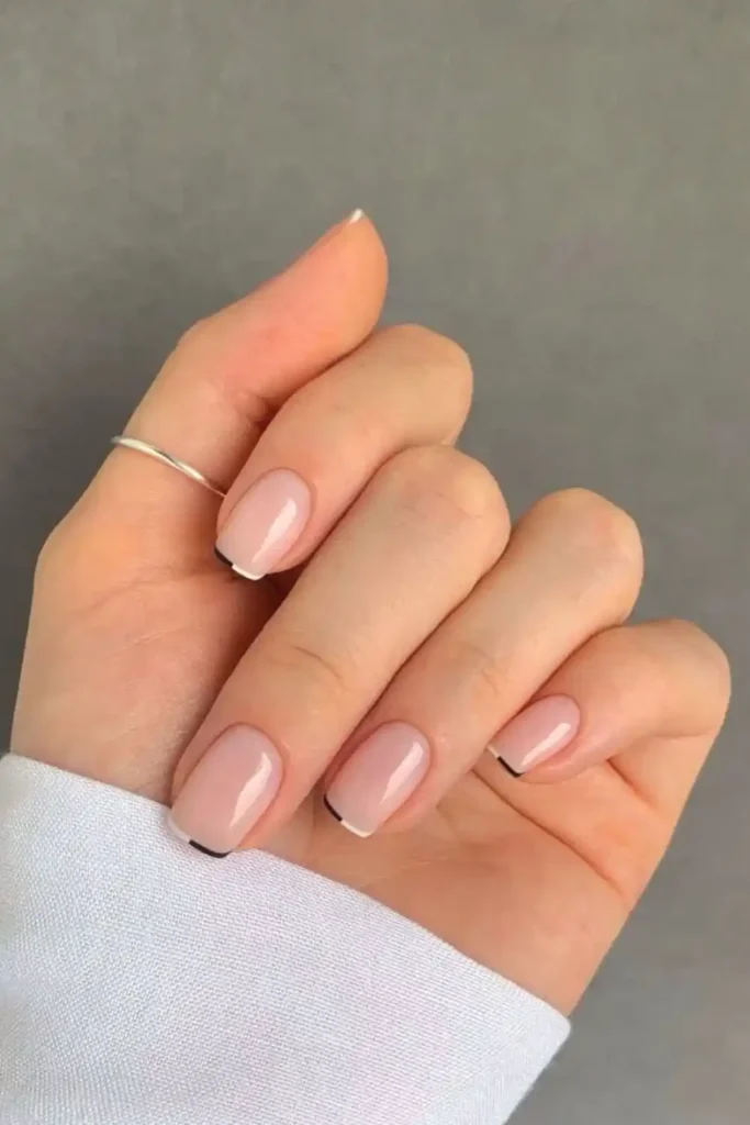 Micro French Nails for a Clean Minimal Style