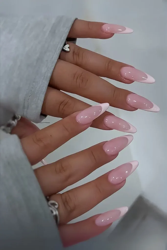 Milky Pink French Manicure for a Timeless Style
