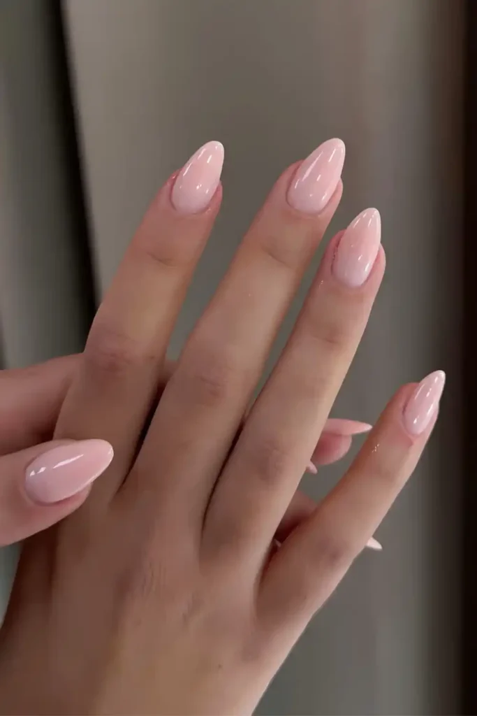 Milky Pink Solid Nails for a Soft Elegant Everyday Look
