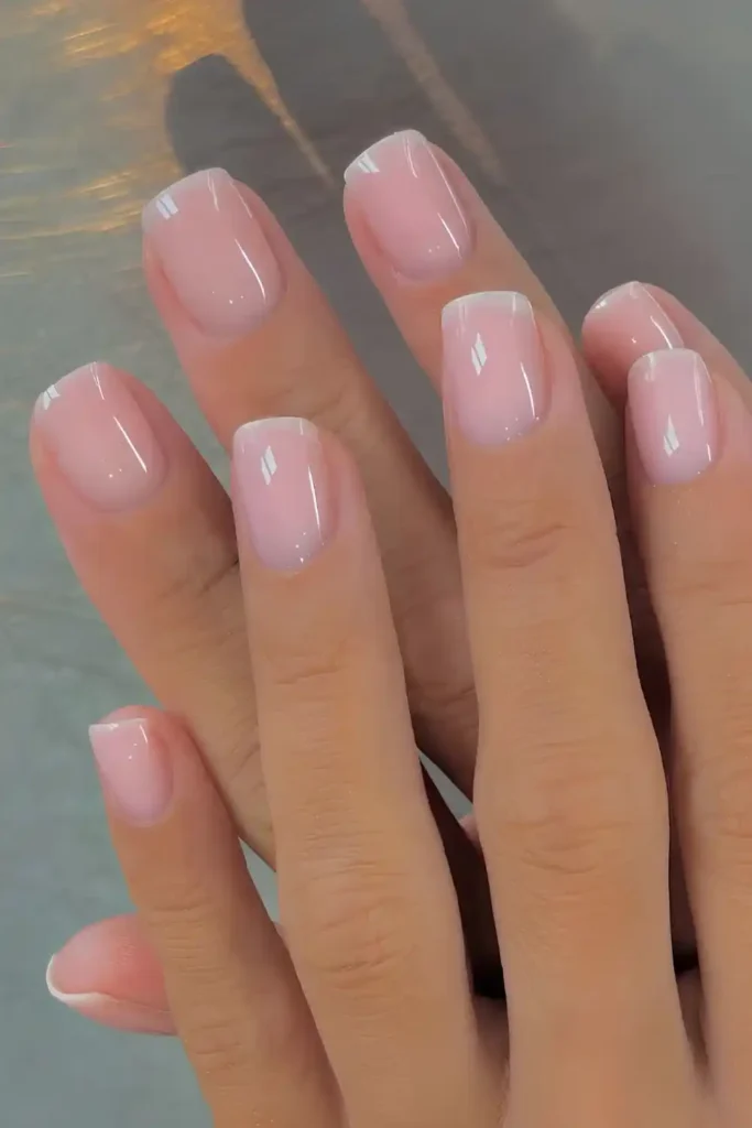 Milky White and Pink Ice Cream Manicure for a Sweet Playful Vibe