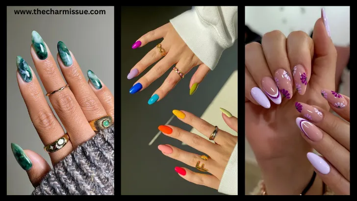 Multi Colors Almond Nail Ideas