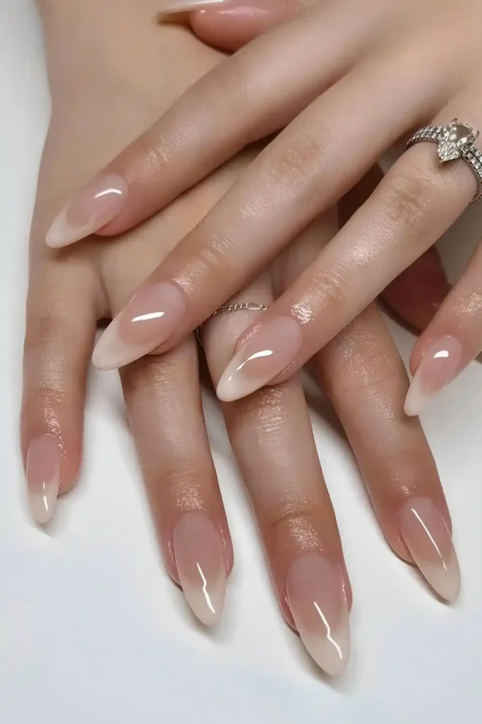 Muted Vanilla French Tip Manicure That Never Goes Out of Style