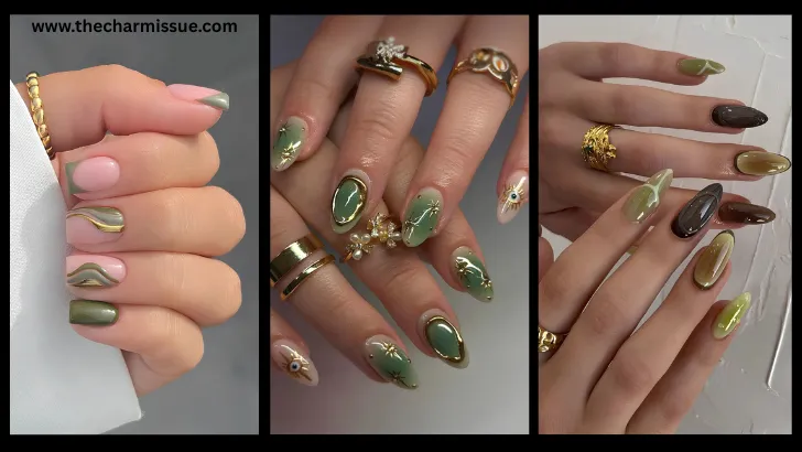 Olive Green Nails