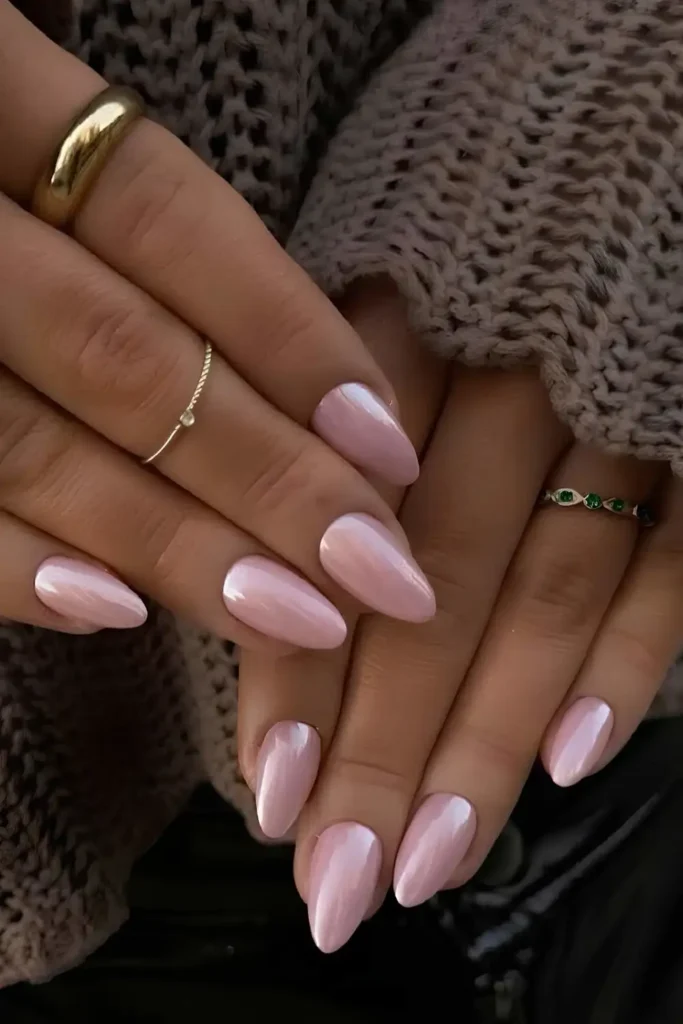 Pink Fall Chrome Nails You'll Love