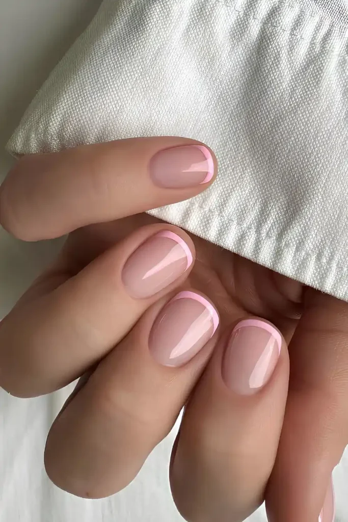 Pink Micro French Tip Mani That Never Goes Out of Style