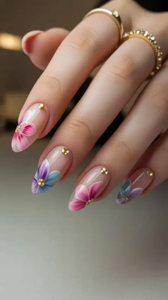 Popular Spring Nail Ideas for a Cute Almond Manicure