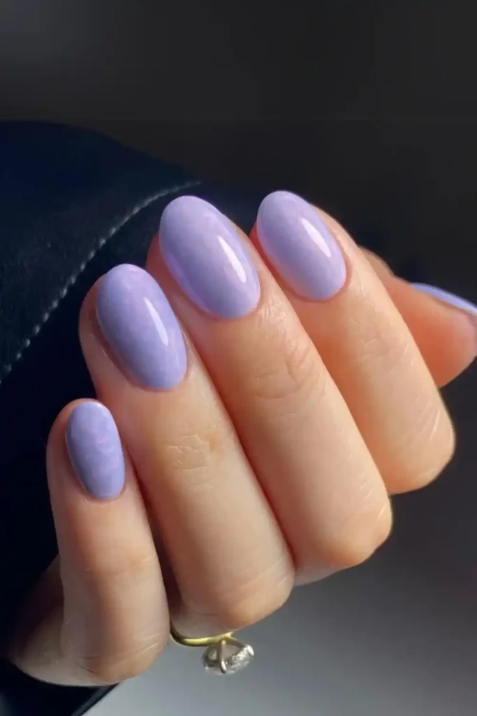 Purple Marble Nails With a Sophisticated Stone Inspired Look
