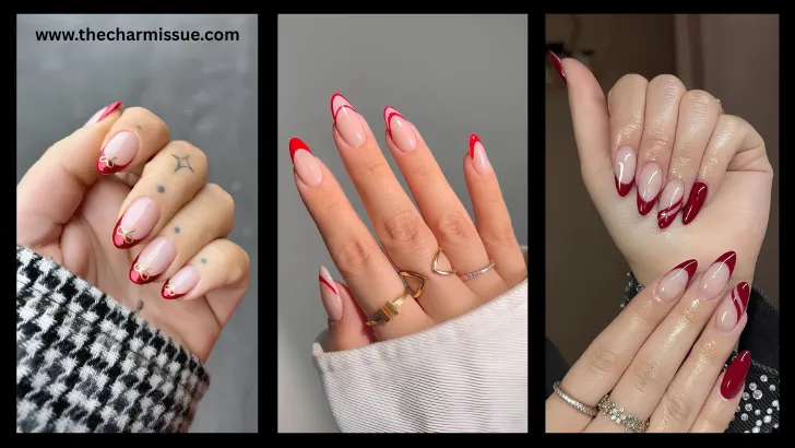 Red French Tip Nails