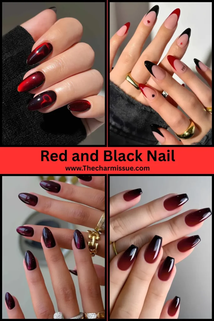 Red and Black Nail