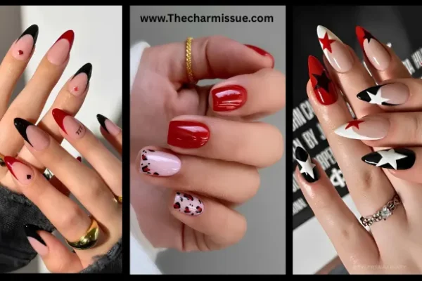 Red and Black Nails