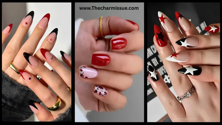 Red and Black Nails