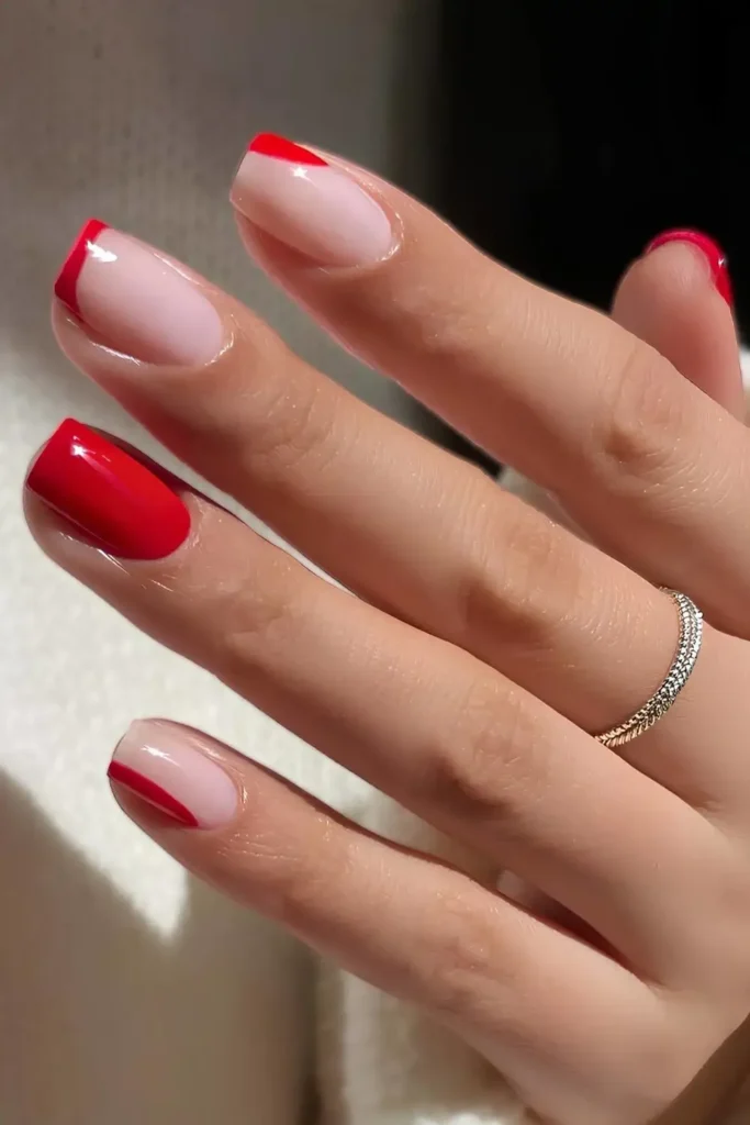 Black and Red Cat Eye Mani With a Magnetic Finish