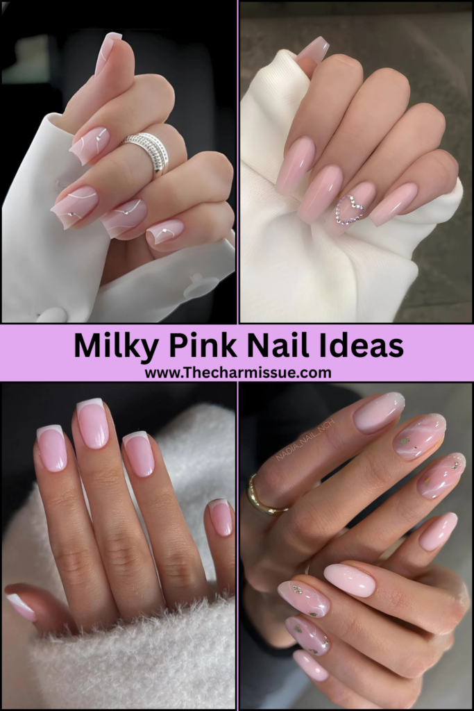 Milky Pink Nail Ideas
