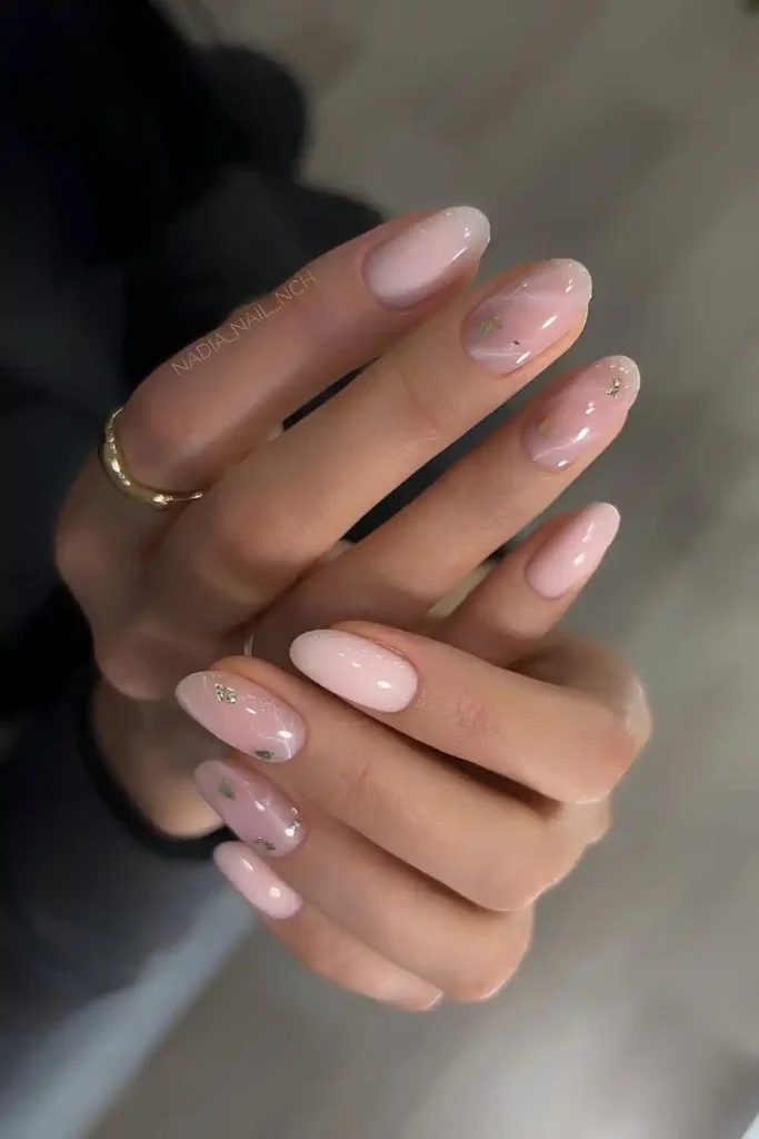 Rose Quartz Inspired Nails With a Naturally Elegant Look