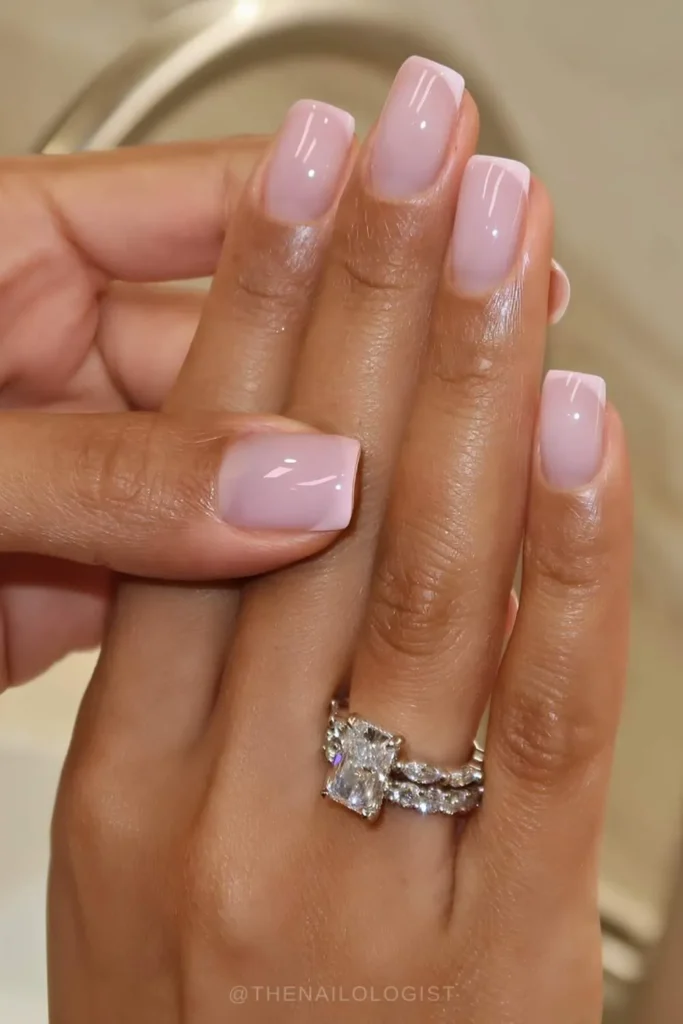 Short Light Pink French Nails for an Elegant Everyday Manicure