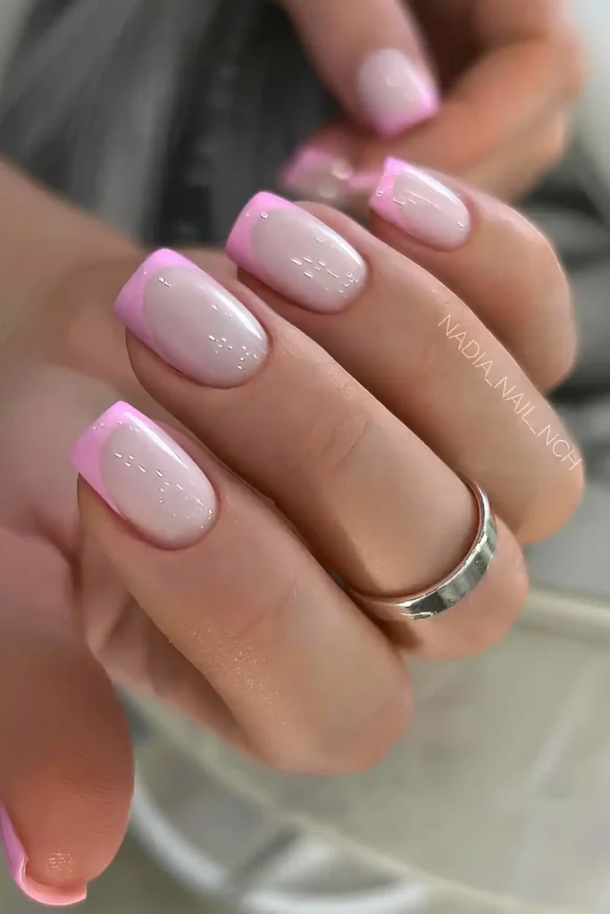 Short Pink French Manicure for an Effortless Everyday Look