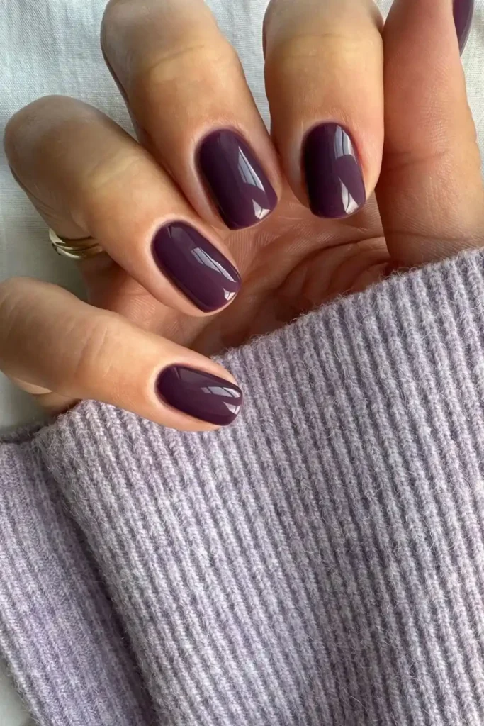 Solid Berry Purple Nails That Make a Bold Statement