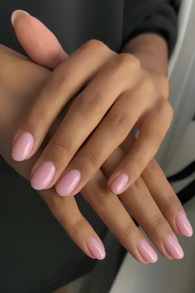 Solid Light Pink Nails That Never Go Out of Style