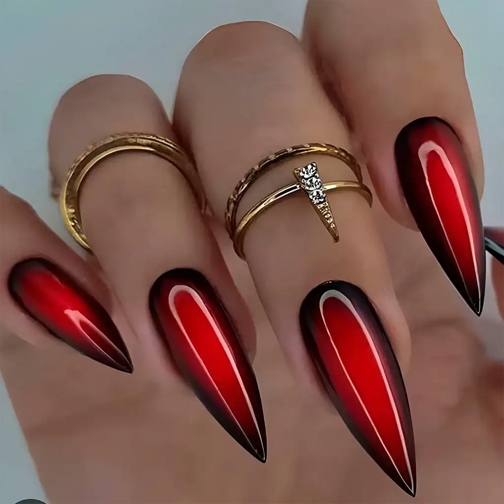 Spiky Red and Black Chrome for a Fierce Look