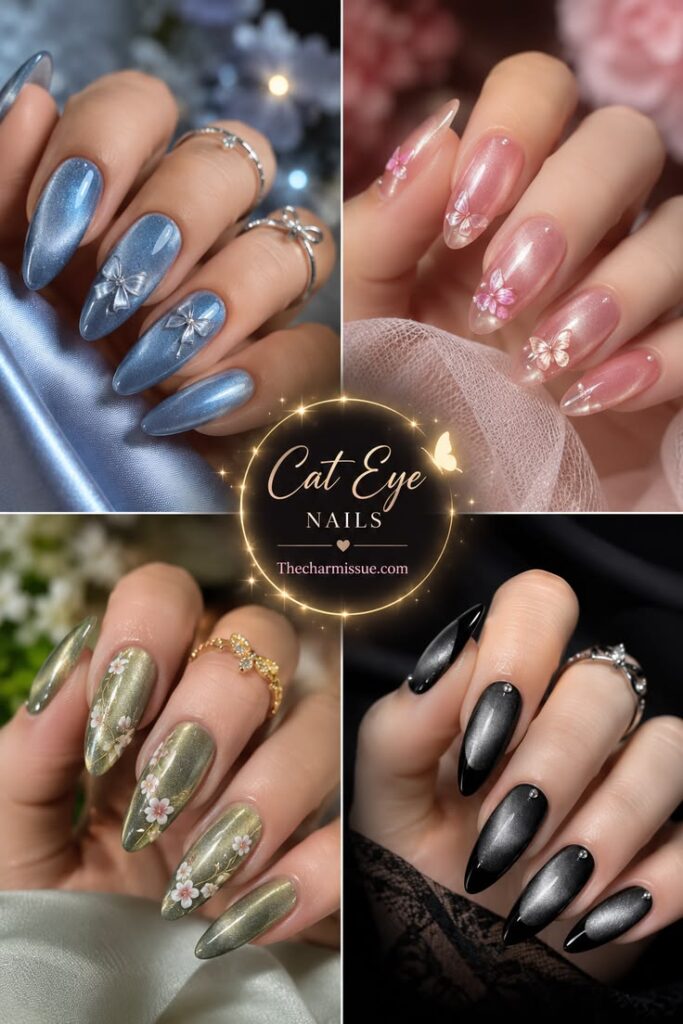 Spring Cat Eye Nail Ideas
