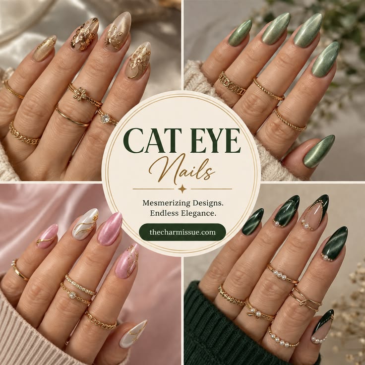 Spring Cat Eye Nail Ideas