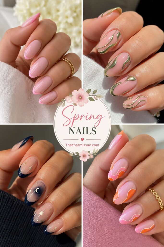 Spring French Tip Nail