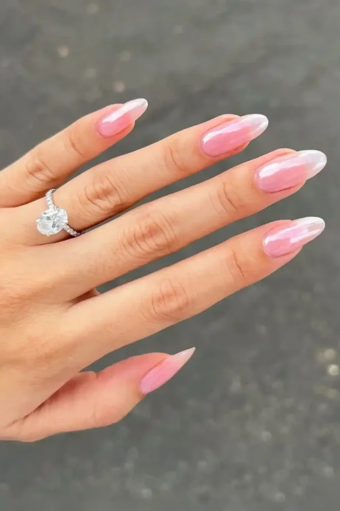 Strawberry Glazed Donut Nails With a Glossy Sweet Finish