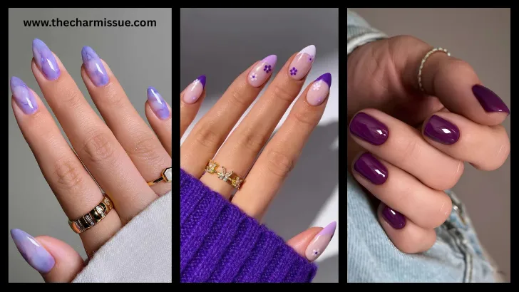 Trendy Purple Nails
