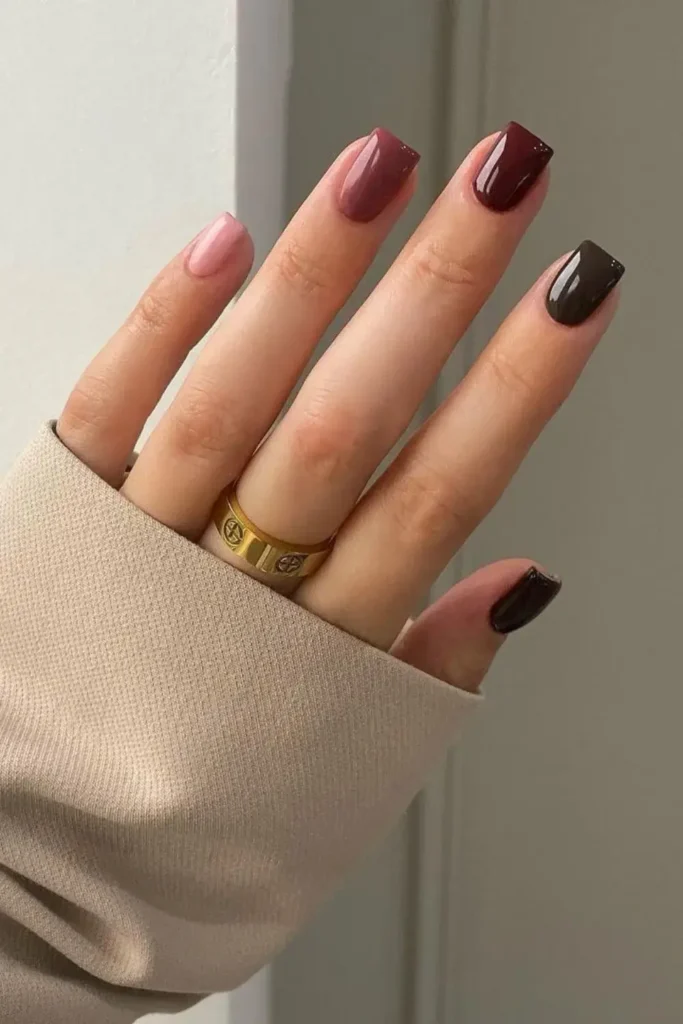Autumn Gradient Nails That Capture the Beauty of Fall