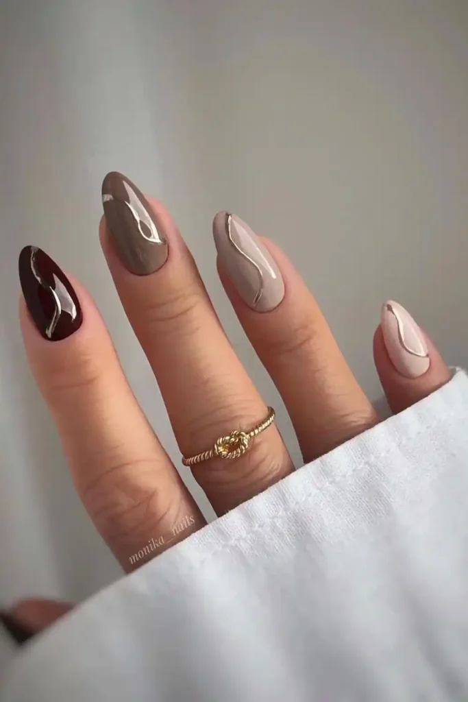 Brown to Beige Hues for a Warm Sophisticated Manicure